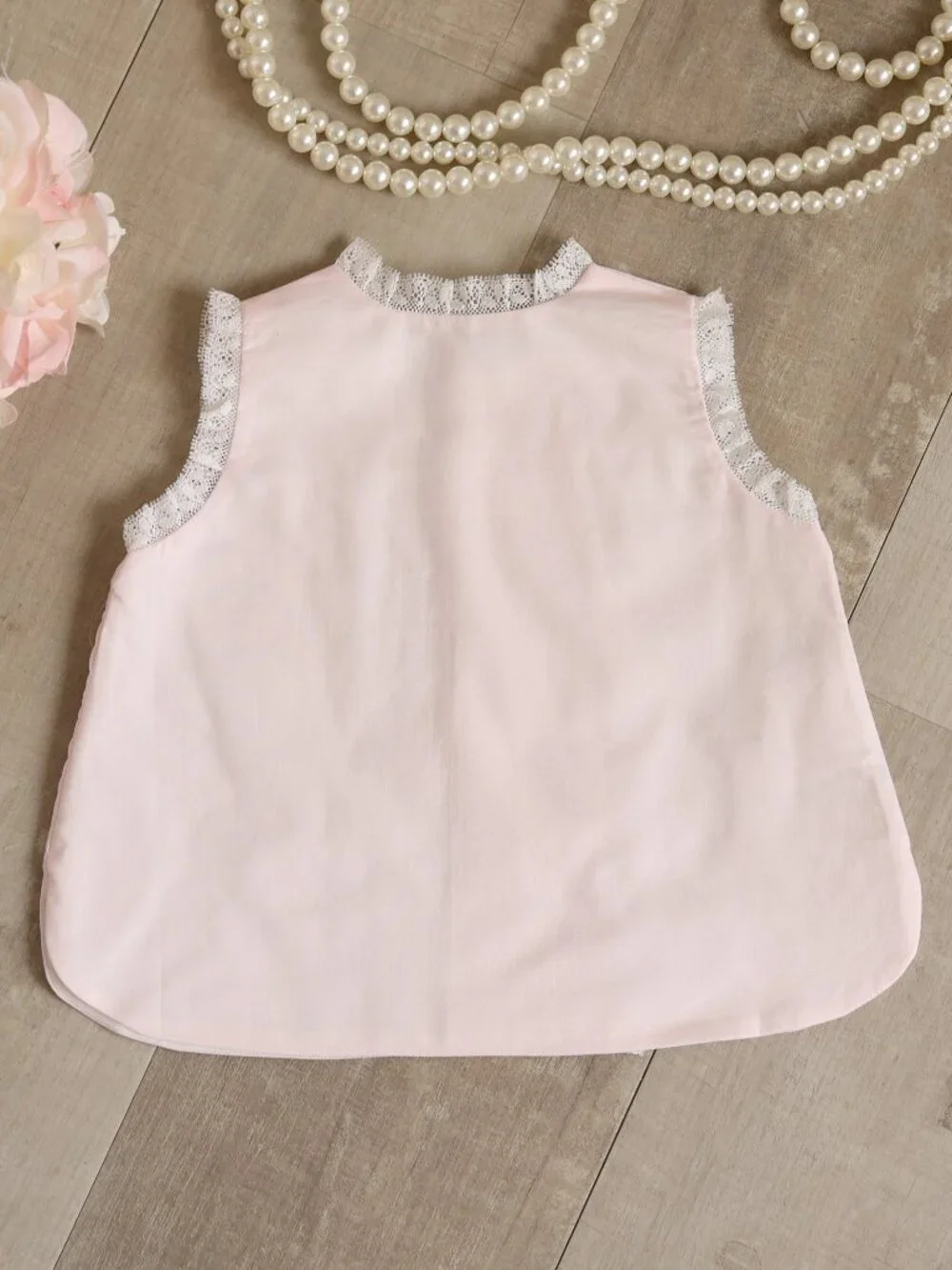 Girls Heirloom Diaper Set Pink with White Lace Hand Embroidery Boutique NB NWT